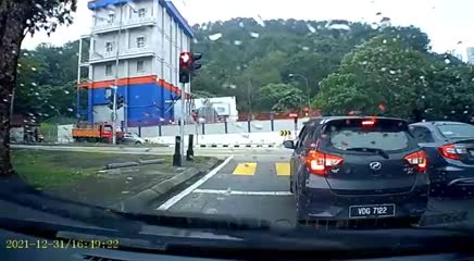 Video - Clip: Cây xanh bật gốc, đè trúng 2 ô tô đang dừng chờ đèn đỏ