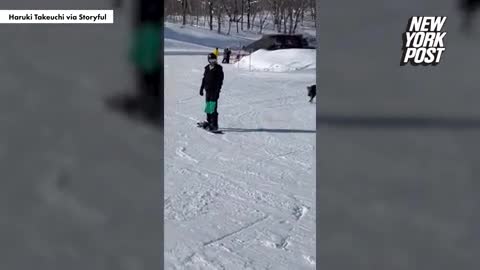 Đời sống - Clip: Lợn rừng hung hãn tấn công người trượt tuyết (Hình 2).