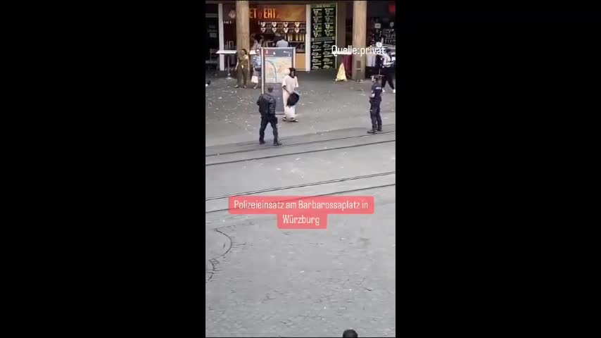 Video - Clip: Người đàn ông Việt khống chế đối tượng đe dọa cảnh sát ở Đức