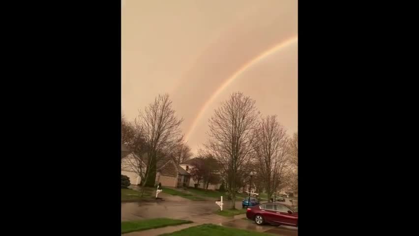 Video - Clip: Cầu vồng rực rỡ đã xuất hiện trên bầu trời Columbus