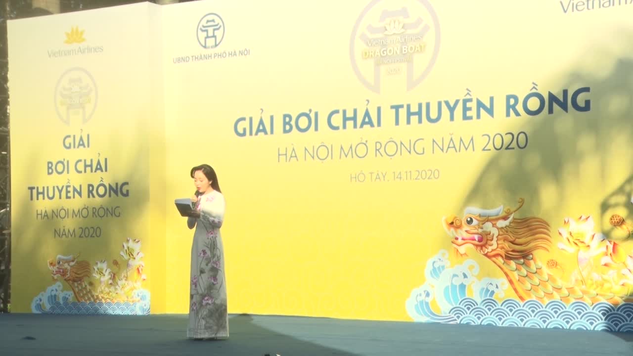 Video: Lễ khai mạc Giải Bơi chải Thuyền rồng Hà Nội mở rộng năm 2020