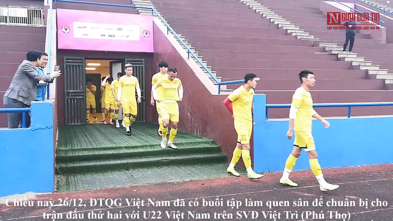 ĐTQG luyện công trước trận đấu lượt về với U22 Việt Nam