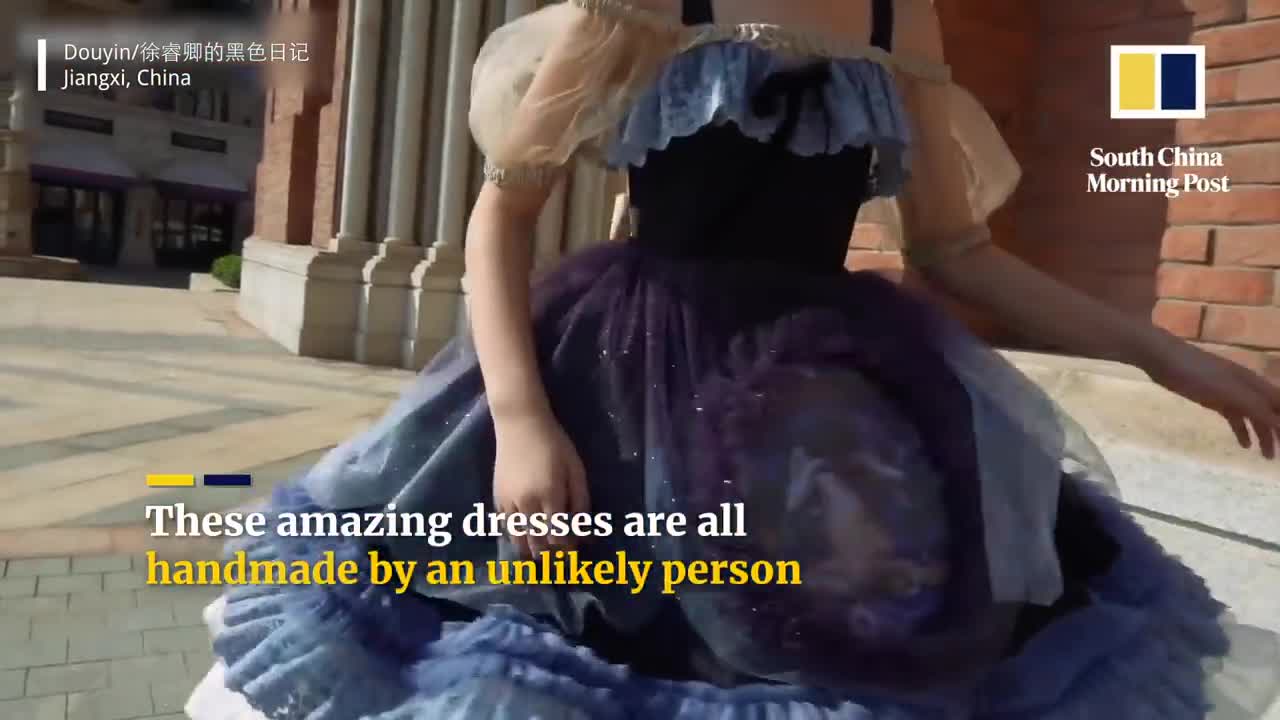 Clip Ông bố Trung Quốc trổ tài may hơn 100 bộ váy cho con gái