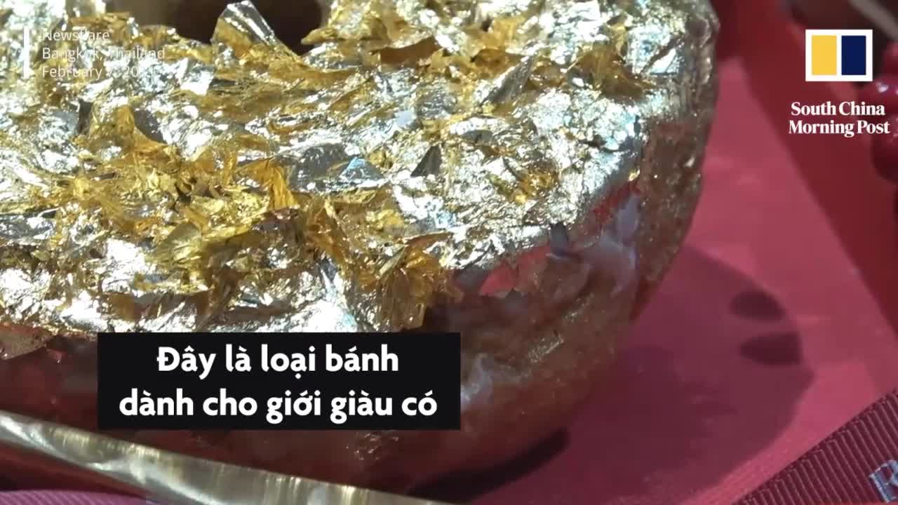 Bánh dát vàng 24K đắt đỏ ở Thái Lan