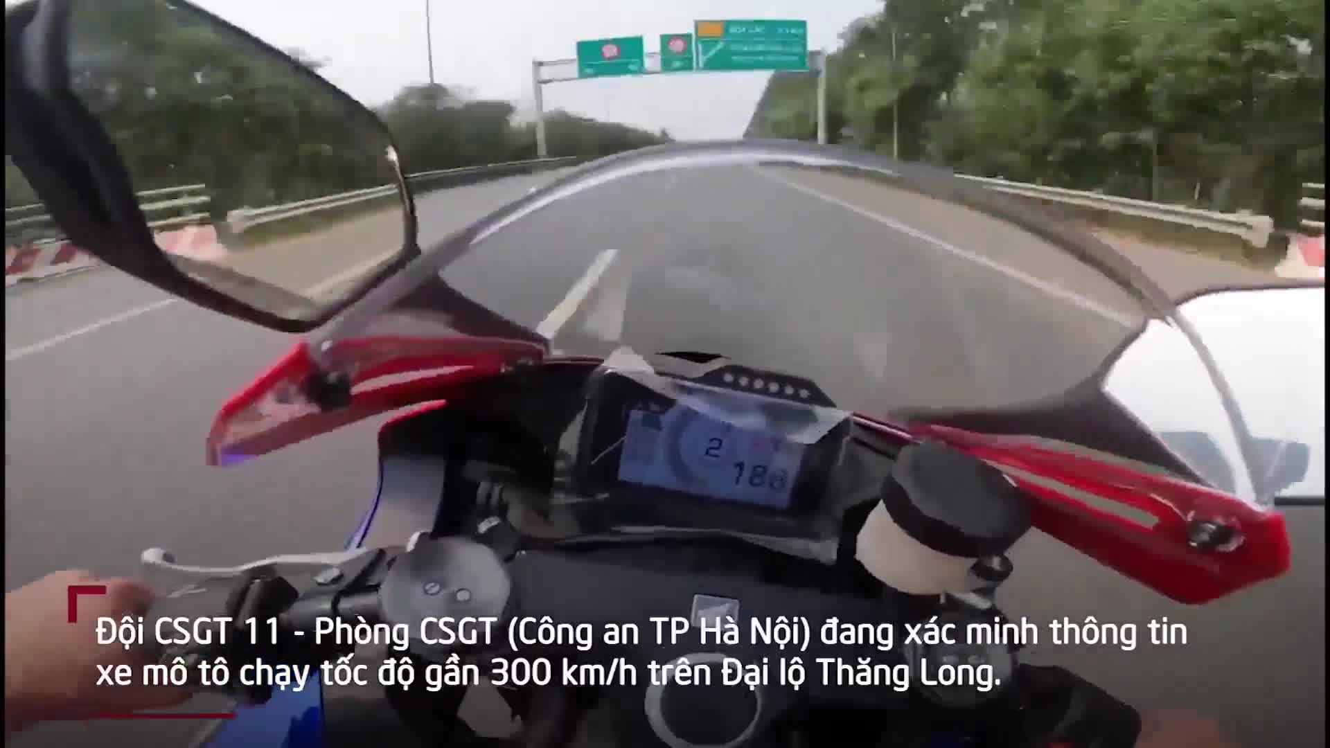 Xác minh xe máy chạy 299 km-h trên Đại lộ Thăng Long