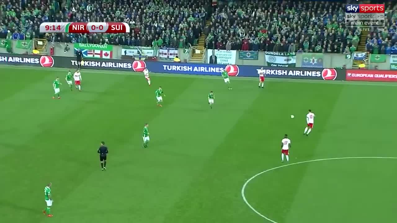 Highlights Bắc Ireland 0-1 Thụy Sĩ