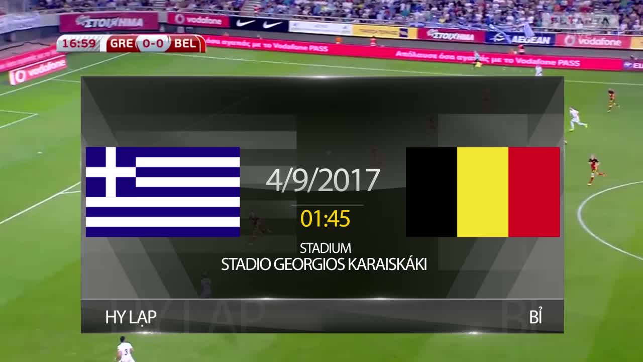 Highlights Hy Lạp 1-2 Bỉ