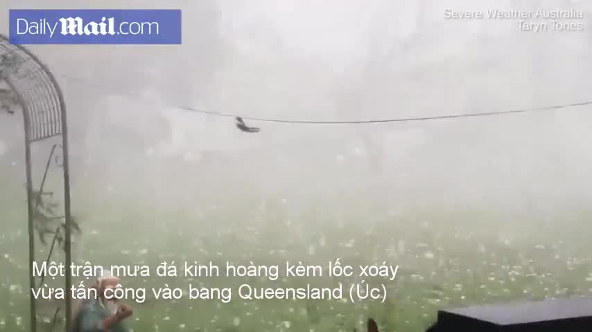 Cơn mưa đá kinh hoàng xuất hiện tại Úc gây ra nhiều thiệt hại