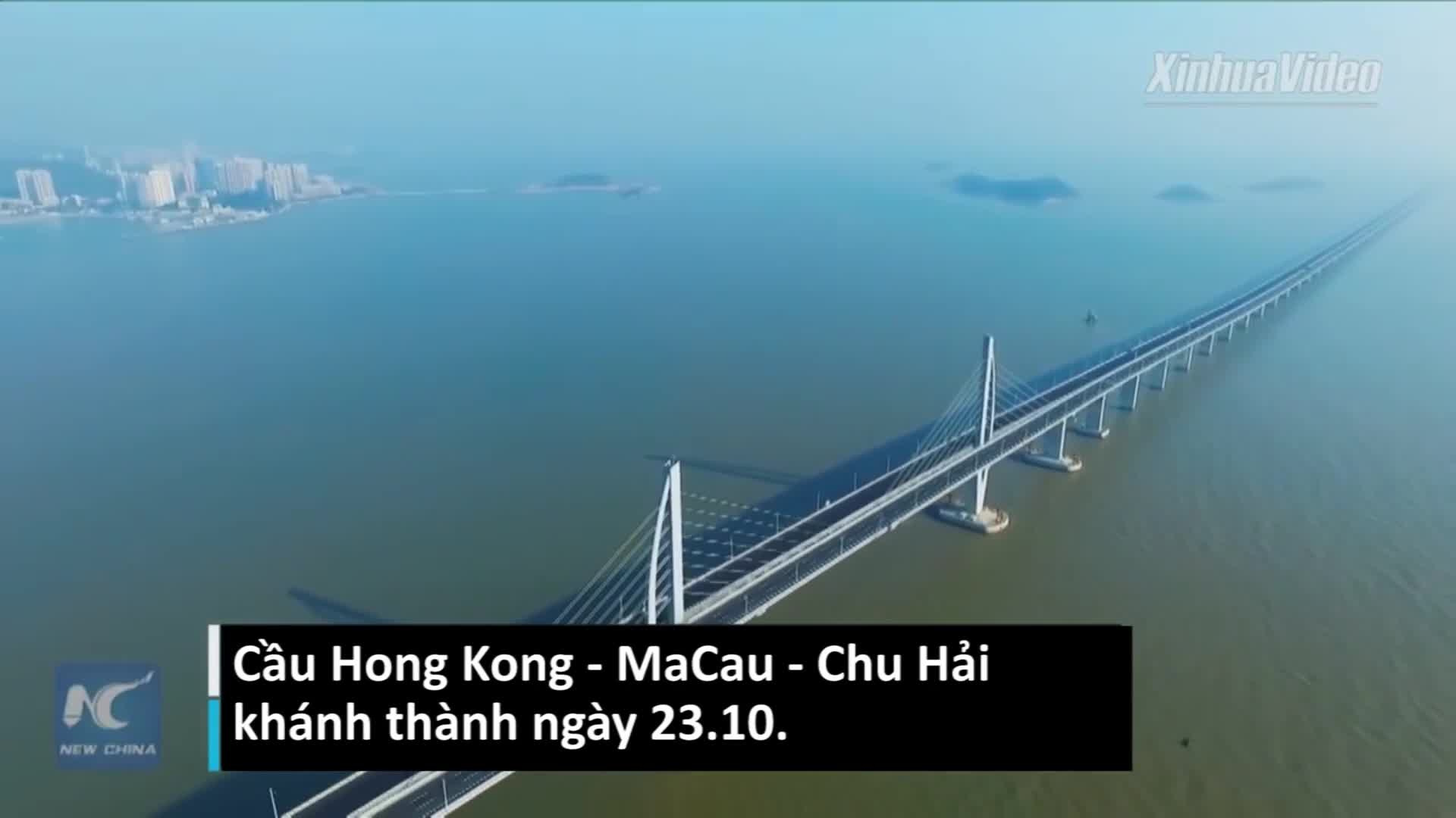 Video: Chiêm ngưỡng cây cầu vượt biển dài nhất thế giới