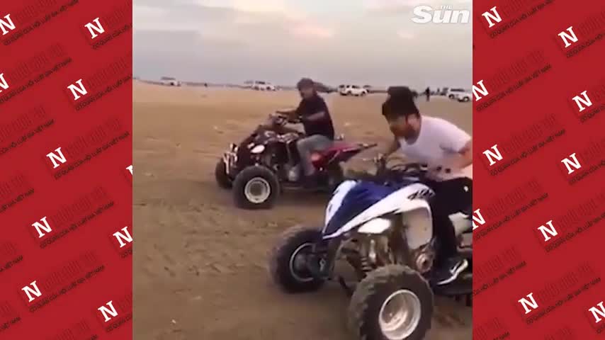 Cậu bé 12 tuổi lái xe đâm chết tay đua mô tô trên sa mạc