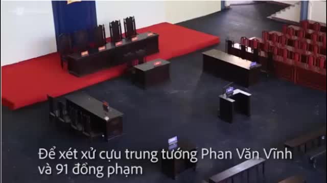 Phòng xét xử bị cáo Phan Văn Vĩnh