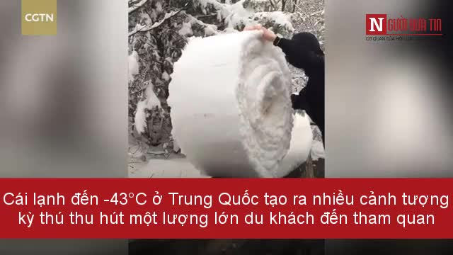 Lạnh -43°C ở Trung Quốc khiến nước đóng băng ngay trên vòi