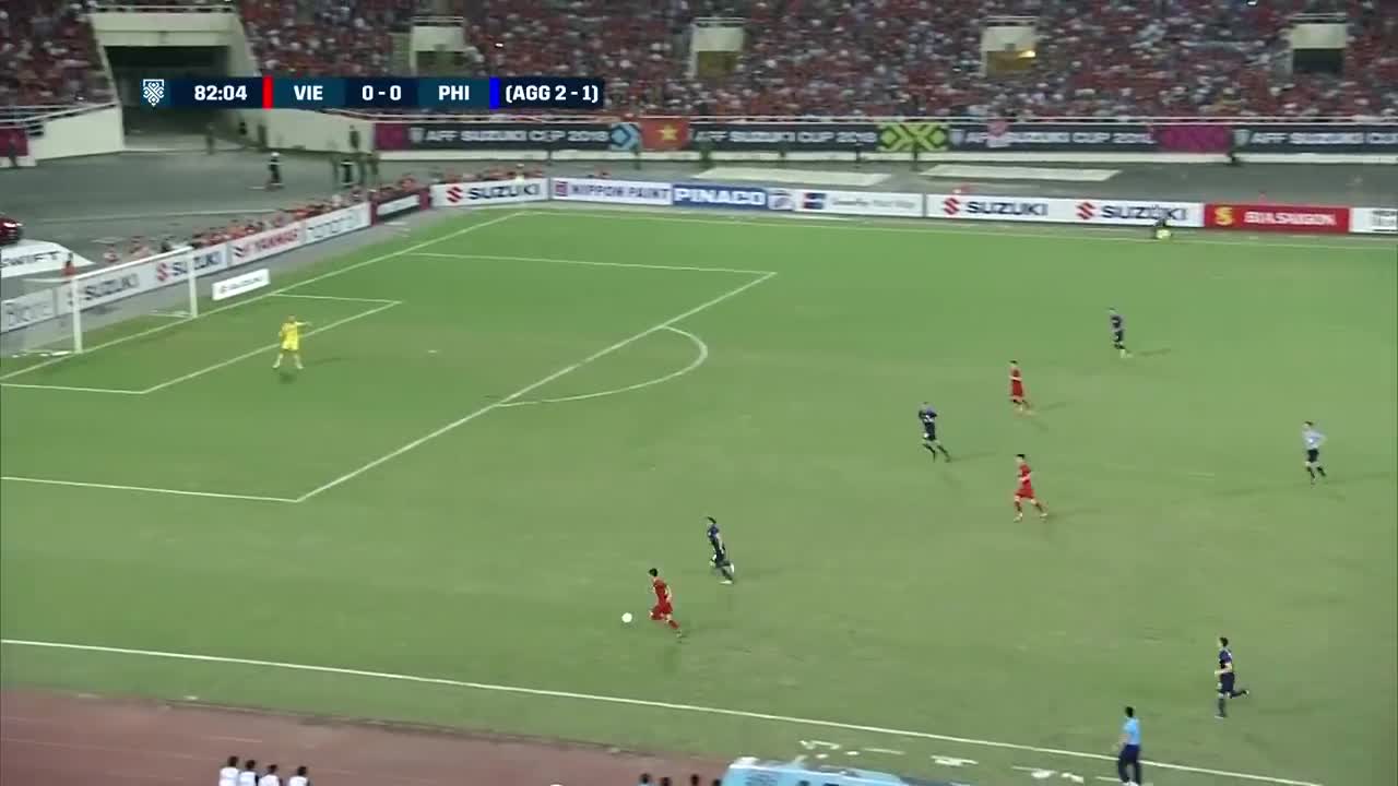 Bàn thắng của Quang Hải trong trận bán kết vs Philippines