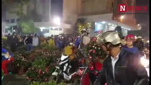 Clip: Người dân Huế dân đổ xô đi mua hoa giá rẻ trước giờ đón giao thừa