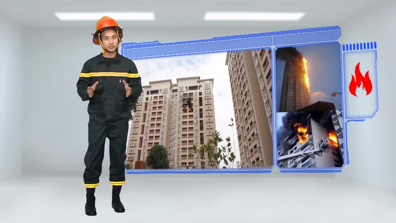 Clip: Hướng dẫn kỹ năng thoát nạn khi có cháy ở nhà cao tầng
