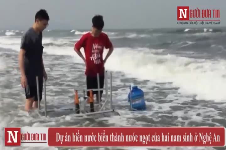 Dự án biến nước biển thành nước ngọt của hai nam sinh ở Nghệ An