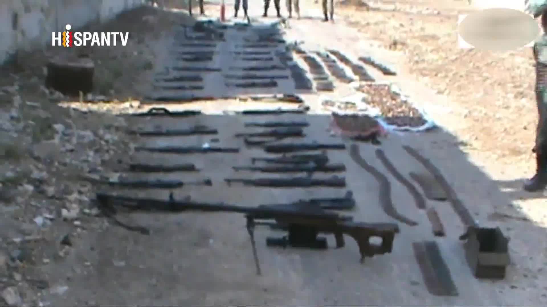 Video: Điều bất ngờ bên trong kho vũ khí ở Hama