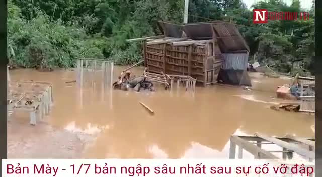 Video tan hoang Attapeu sau thảm họa vỡ đập ở Lào