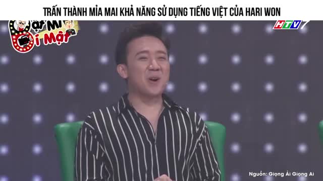 Trấn Thành mỉa mai khả năng sử dụng tiếng Việt của Hari Won