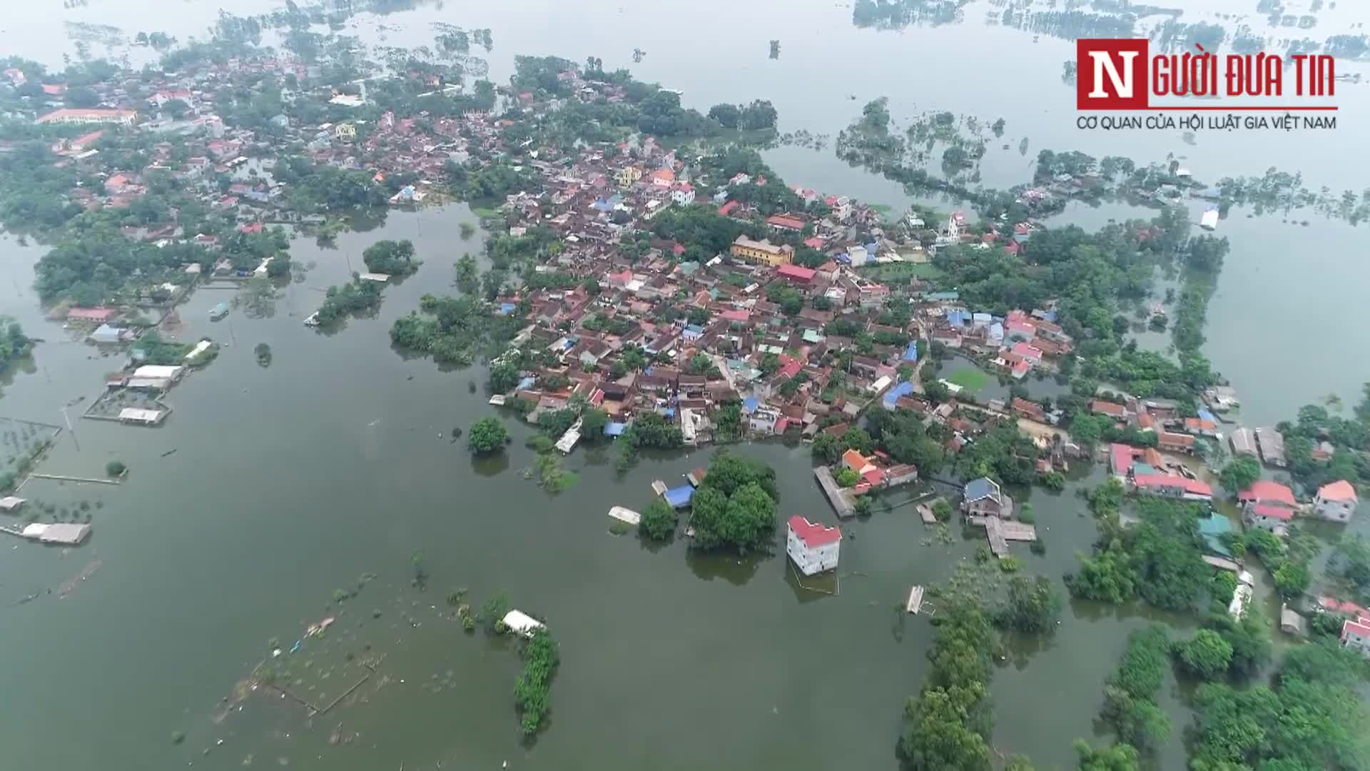 Video toàn cảnh ngập lụt ở Chương Mỹ ngày thứ 13