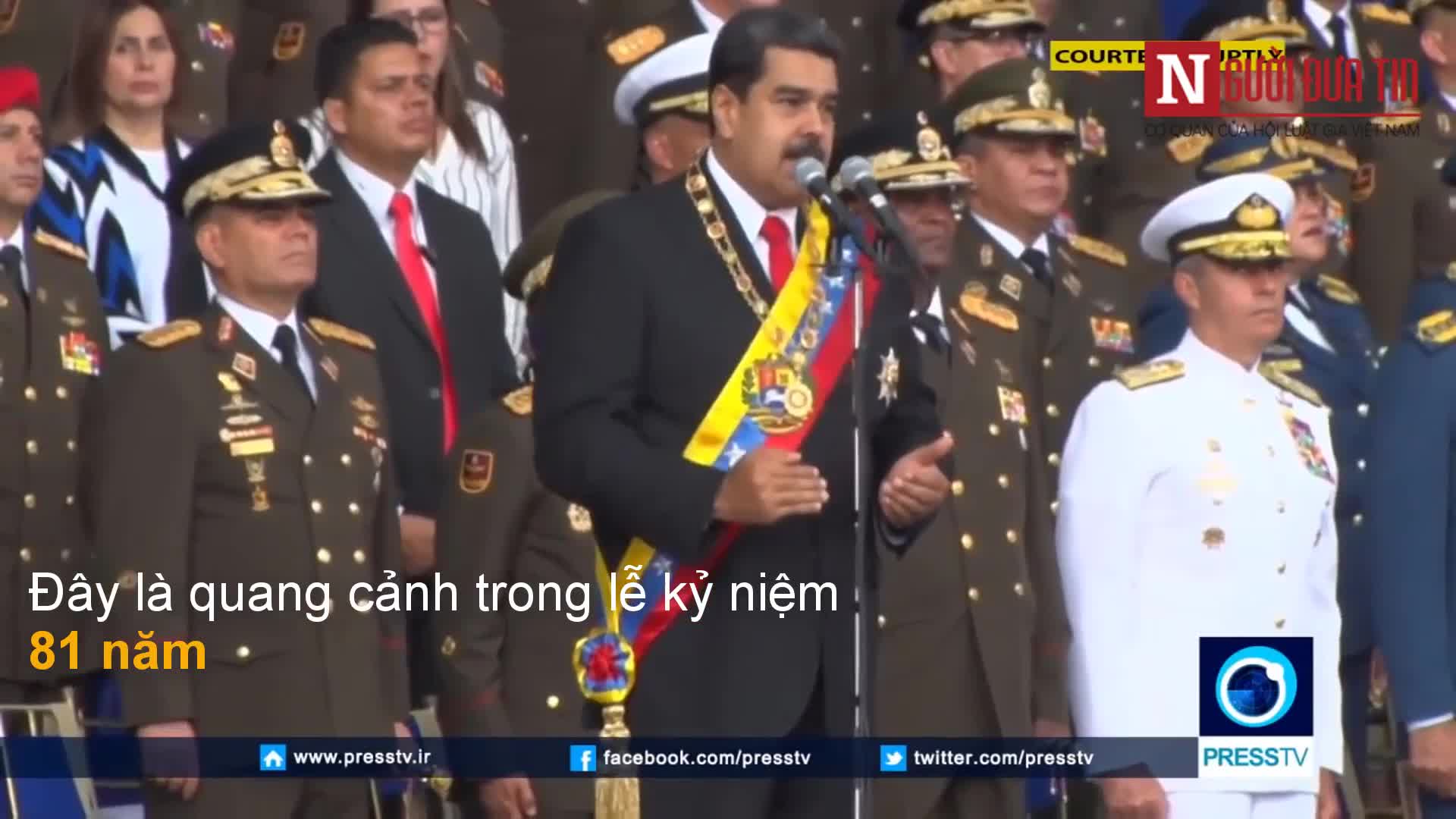 Khoảnh khắc Tổng thống Venezuela Maduro bị mưu sát