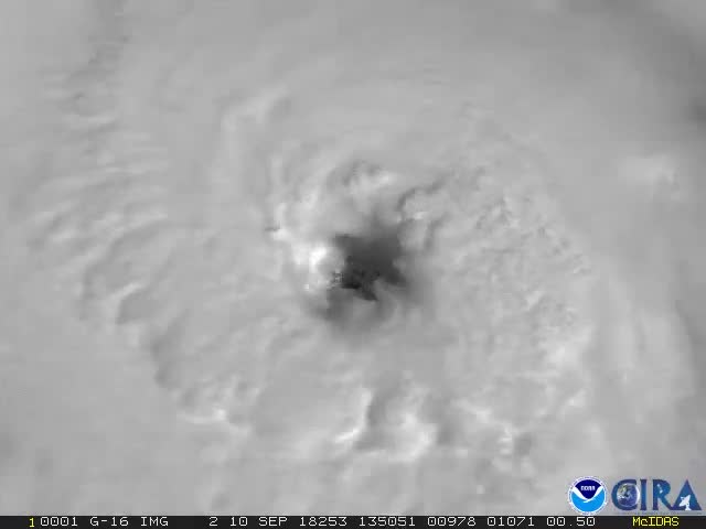 Gió xoáy 200km/h tại mắt bão Florence