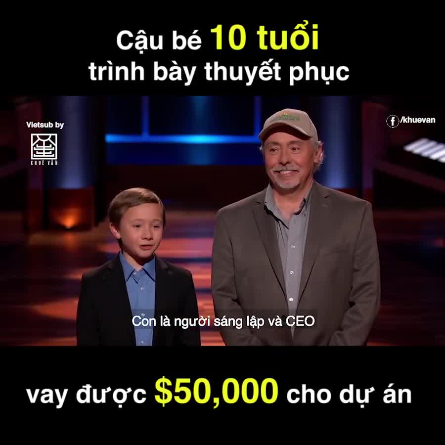 Cậu bé 10 tuổi vay được 50.000 USD chỉ với quầy nước chanh