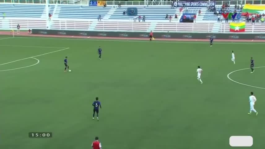 Thủ môn U22 Myanmar sững sờ trước màn mở tỷ số sau 18 giây của Campuchia