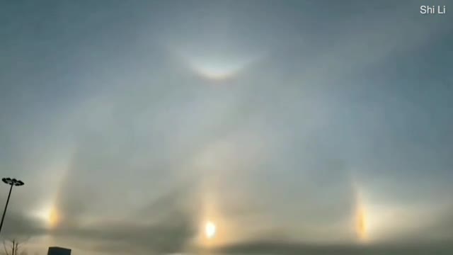 Video: Kỳ lạ “3 mặt trời” xuất hiện trên bầu trời ở Trung Quốc