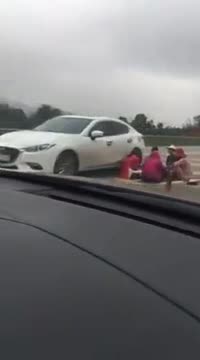 Thêm một gia đình dừng ô tô giữa đường cao tốc để ăn uống gây bức xúc