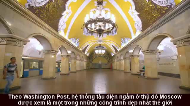 Khám phá ga tàu điện ngầm đẹp như cổ tích tại Nga