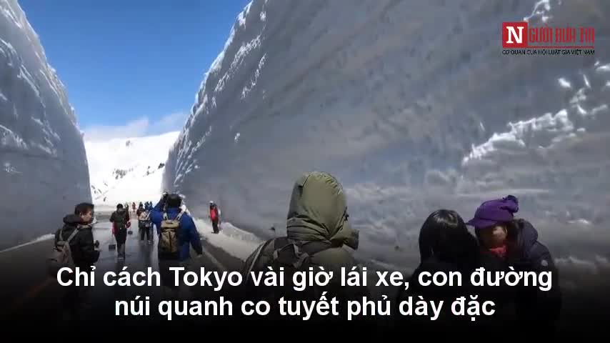 Chiêm ngưỡng tuyến đường tuyết phủ cao tới 17m tại Nhật