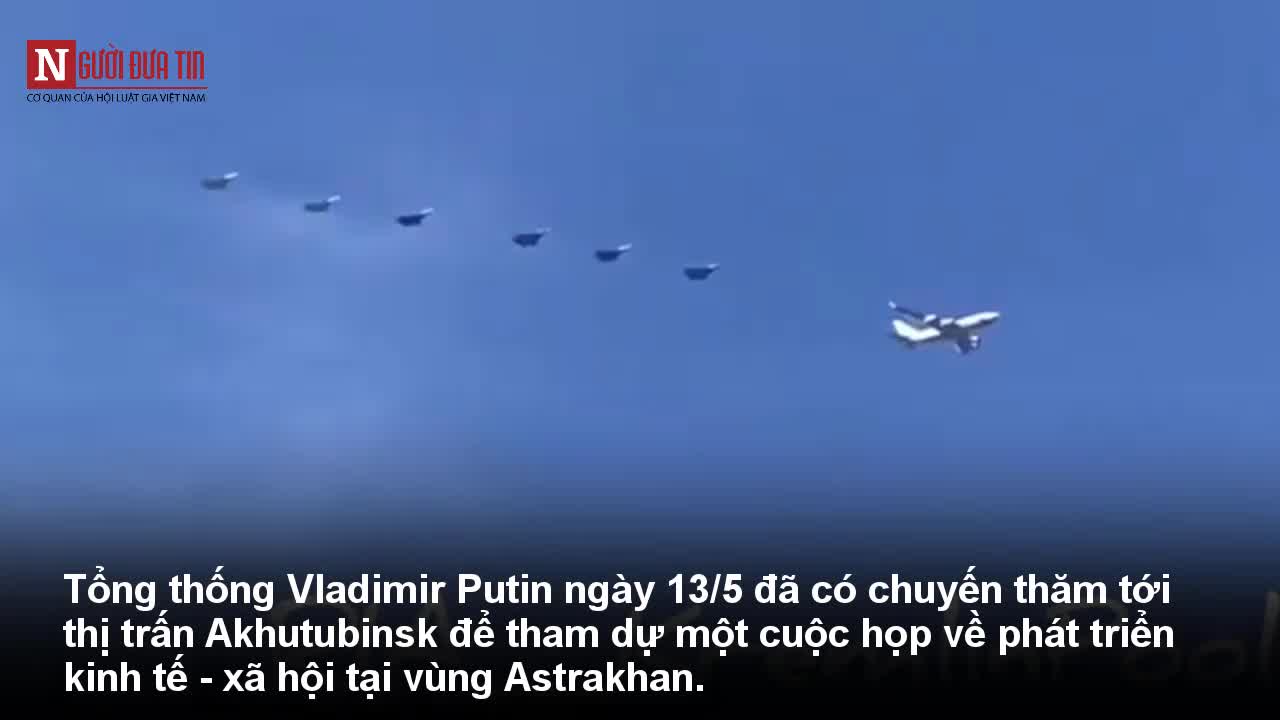 6 “bóng ma bầu trời” Su-57 hộ tống chuyên cơ của Tổng thống Putin