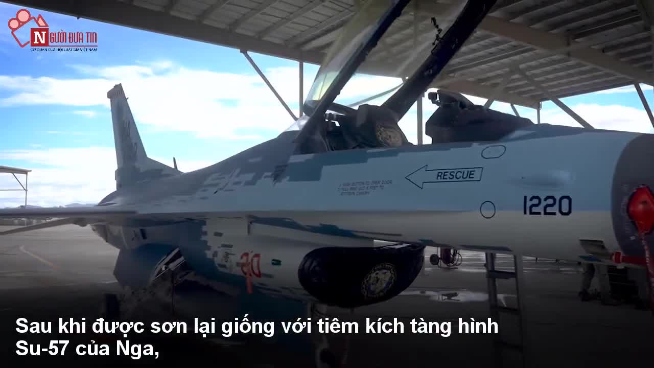 F-16 Mỹ giả dạng Su-57 Nga của Mỹ lần đầu cất cánh