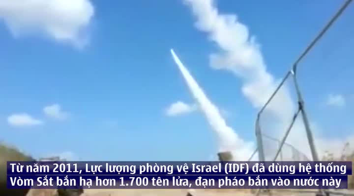 Xem “Vòm sắt” Israel chặn cơn mửa tên lửa