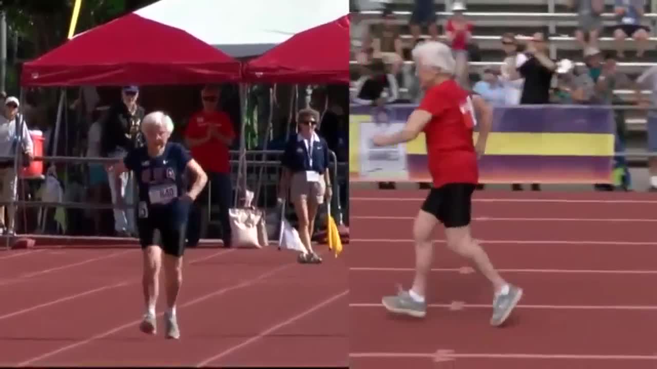 Cụ bà 103 tuổi đoạt Huy chương vàng cuộc thi chạy 100m cự ly ngắn