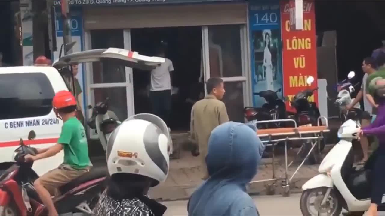 Hiện trường vụ người đàn ông chết trong cửa hàng may ở Thái Nguyên