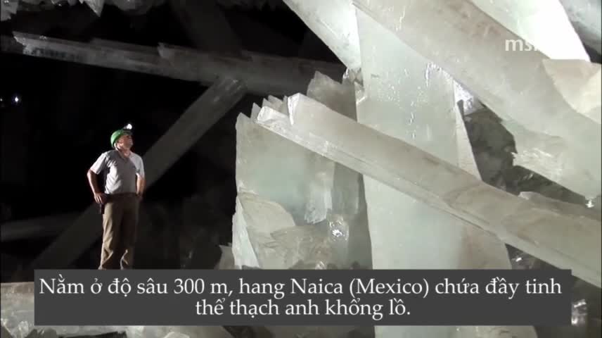 Khám phá hang đá quý khổng lồ ở Mexico