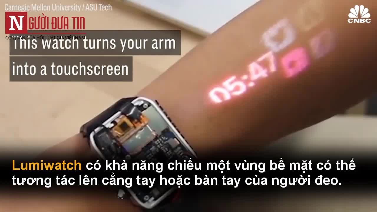 Đồng hồ đeo tay biến da bạn thành màn hình cảm ứng