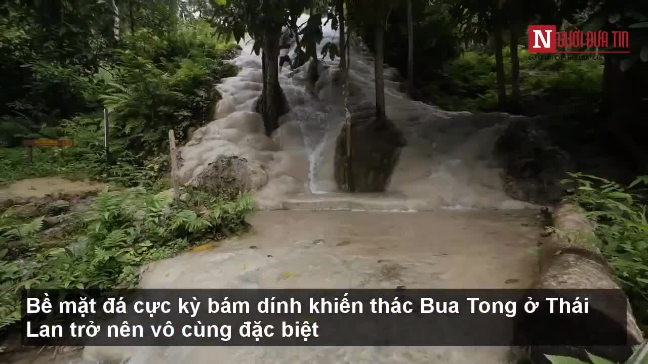 Khám phá thác “dính” biến du khách thành “người nhện” ở Thái Lan