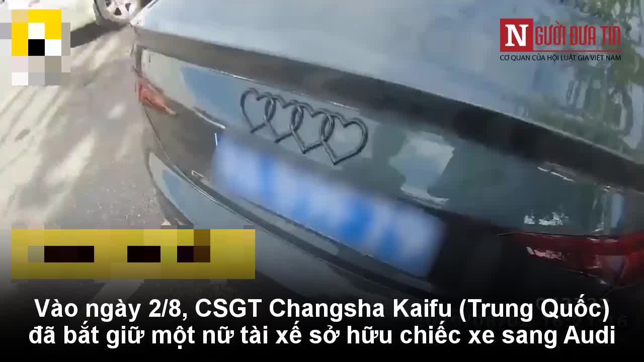 Nữ tài xế bị phạt hơn 1,6 triệu đồng vì chế logo xe Audi thành 4 trái tim