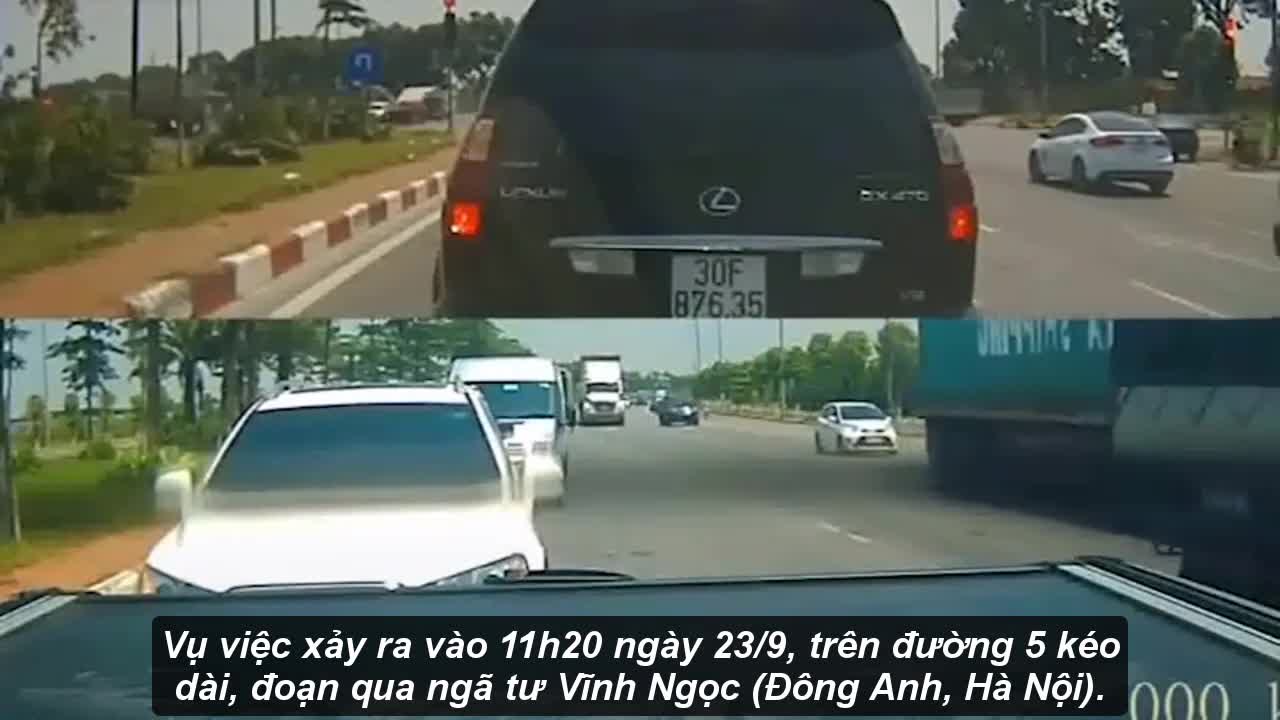 Clip: Giây phút xe container tông liên hoàn 4 xe ô tô đang dừng đèn đỏ ở Hà Nội