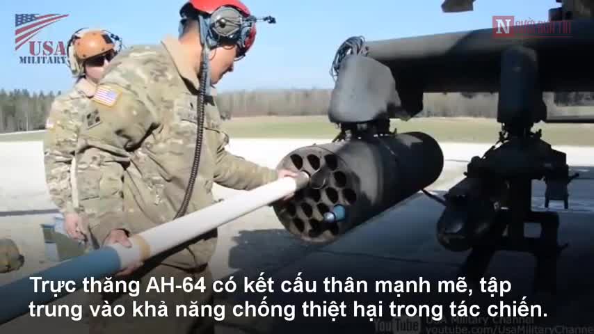 Cận cảnh quá trình trang bị vũ khí cho trực thăng AH-64 Apache