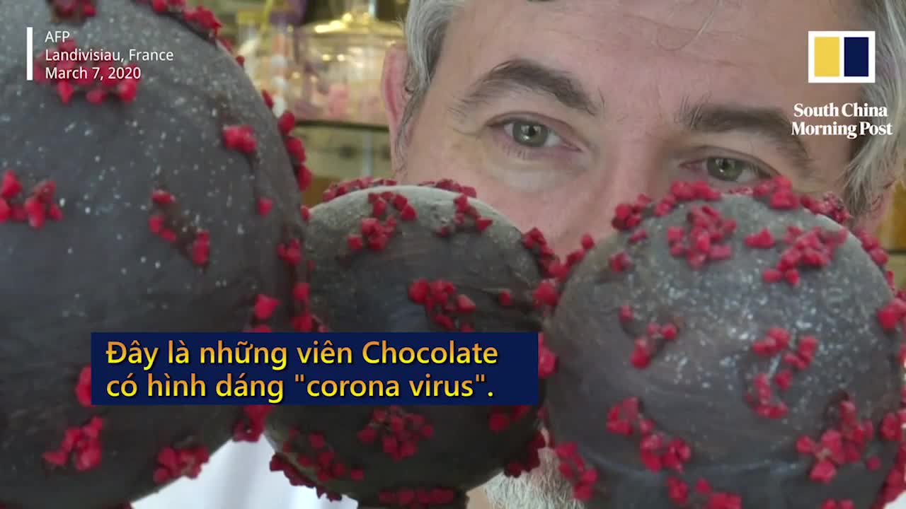 Viên kẹo chocolate có hình dạng 'virus corona' gây chết người