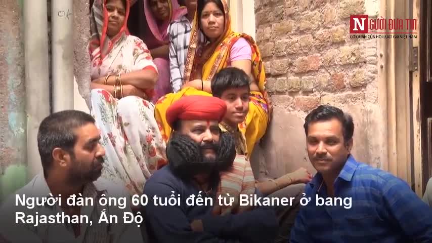 Video Gặp Gỡ Người đàn ông Ấn Độ Có Bộ Ria Mép Dài Gần 10m 
