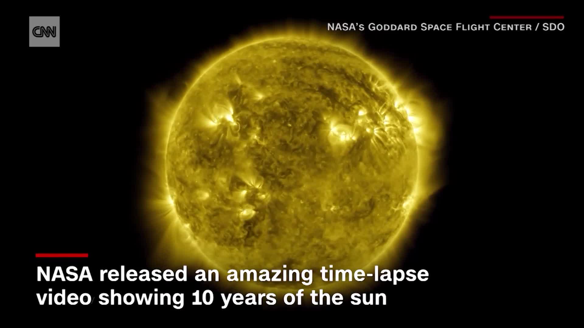 NASA công bố đoạn video tua nhanh 10 năm của mặt trời ghép từ 425 triệu bức ảnh
