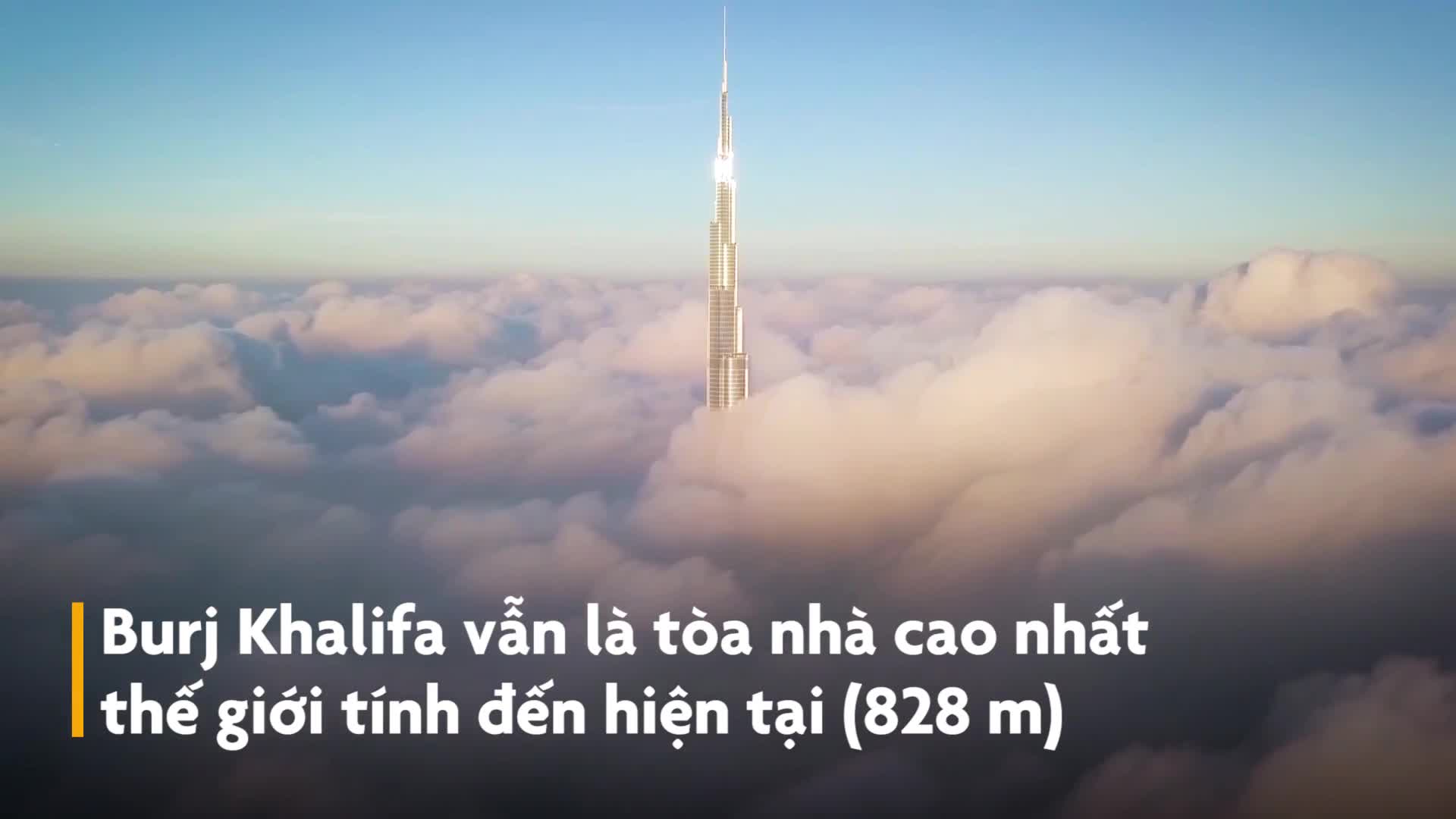 Quang cảnh ngoạn mục của tòa nhà cao vượt mây tại Dubai