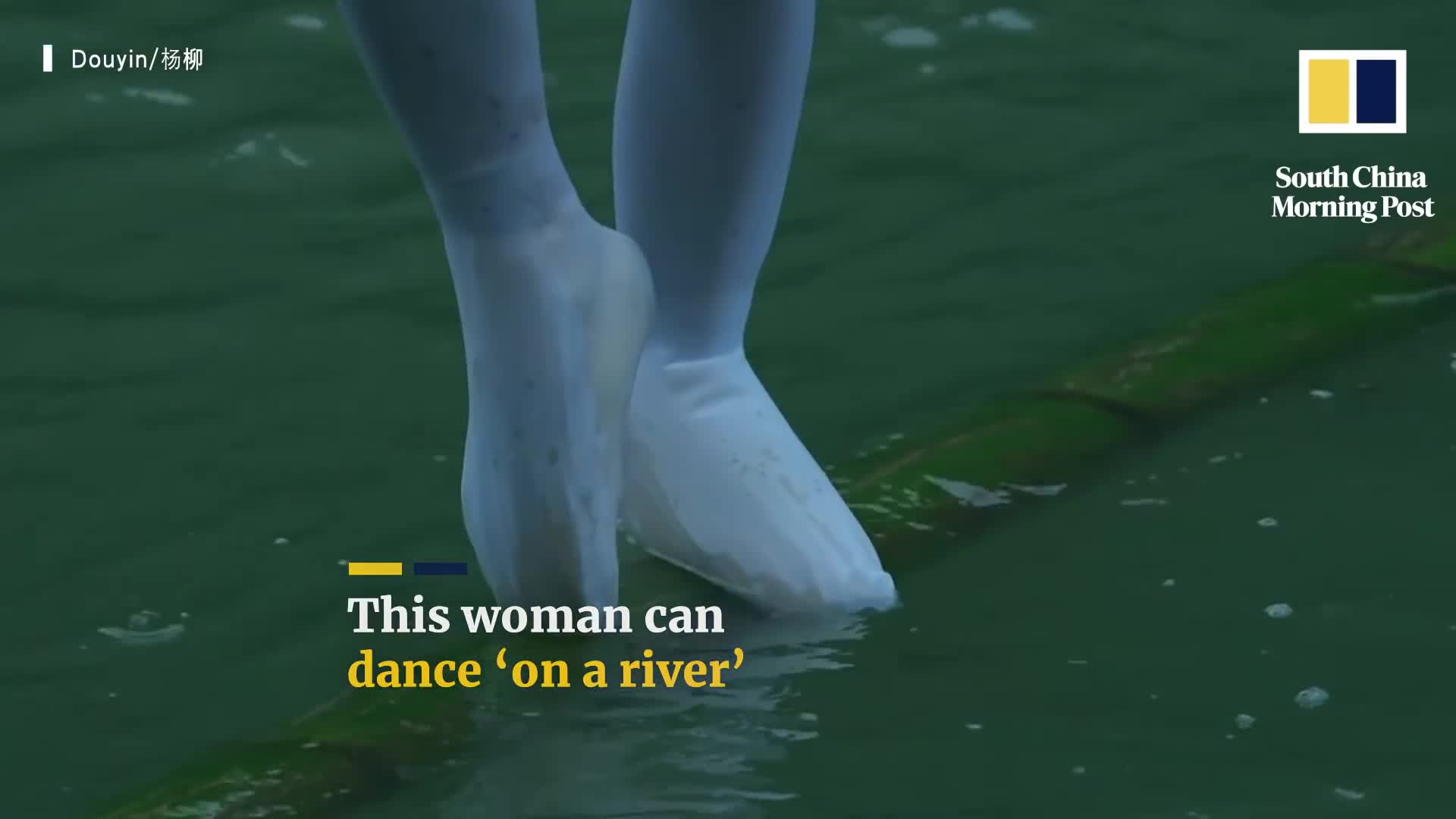 Clip: Cô gái nổi tiếng với kỹ năng nhảy múa trên dòng sông